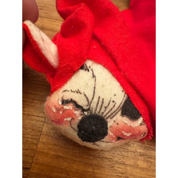 Vintage 1980 Annalee Mobilitee Peek-A-Boo Mouse in CHRISTMAS STOCKING - Picture 3 of 6